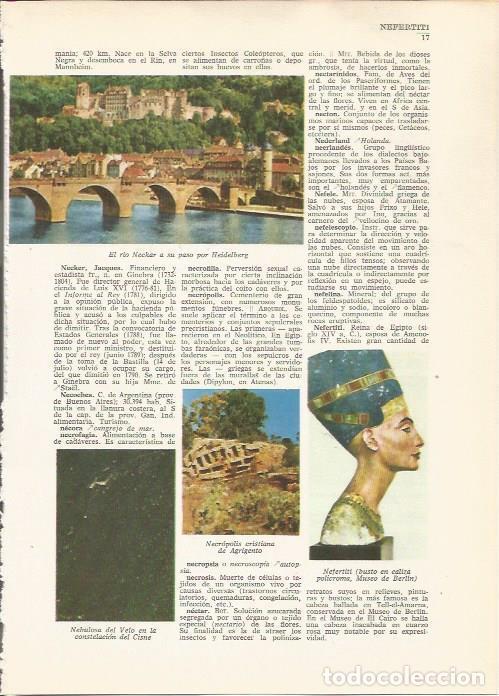 Cartes Postales: LAMINA 24764: Nefertiti, el rio Neckar en Heidelberg y necropolis de Agrigento - VVAA