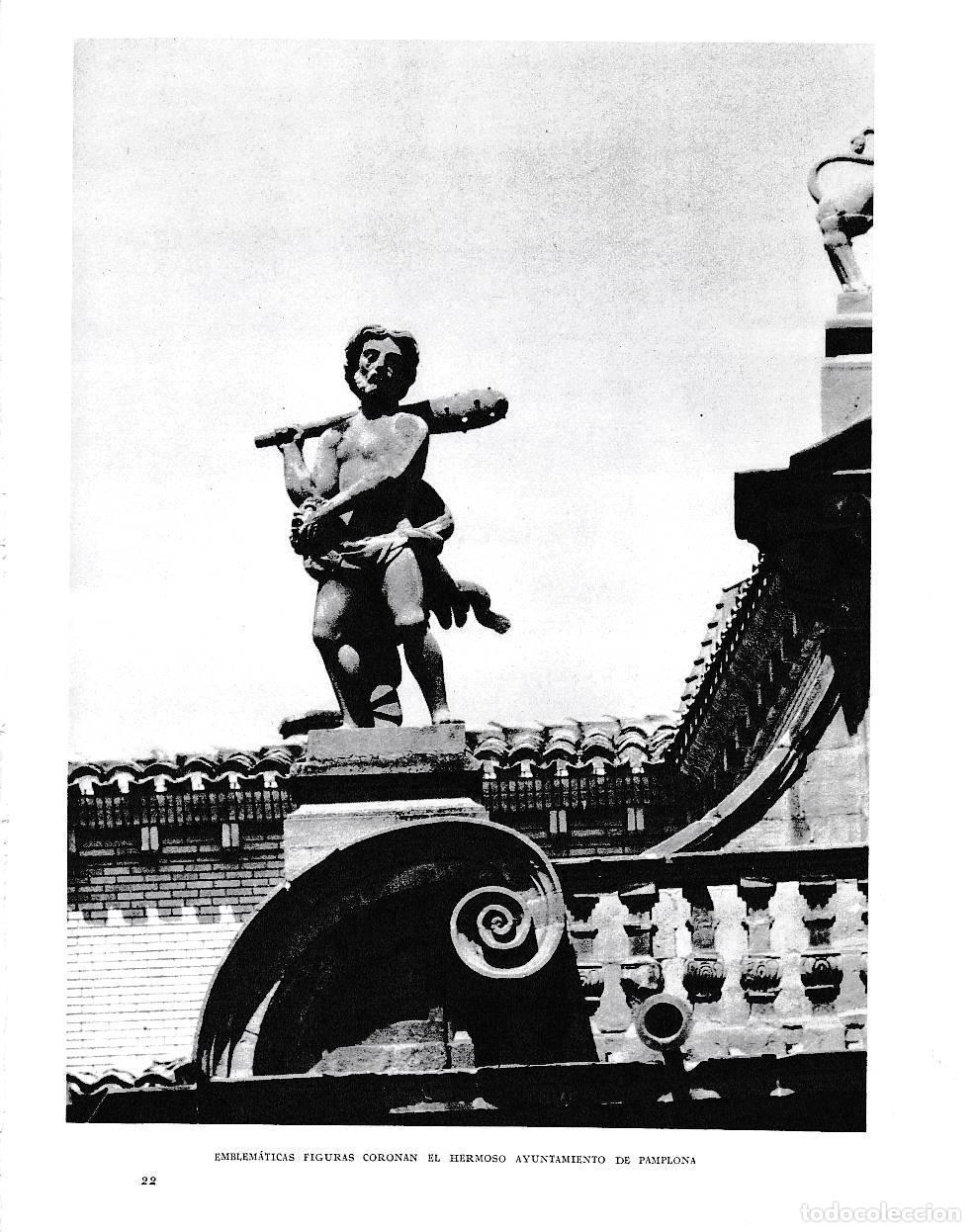 Cartoline: LAMINA 6208: Emblematicas figuras en el Ayuntamineto de Pamplona - Pio Baroja