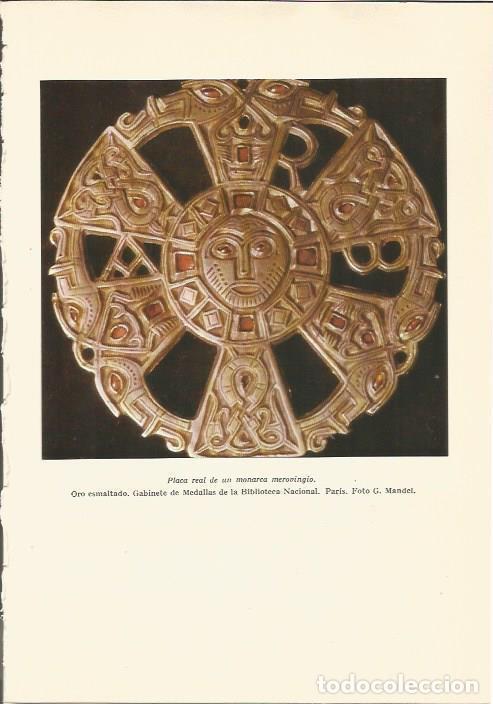 Cartes Postales: LAMINA 24707: Placa real de un monarca merovingio - Martin de Piquer