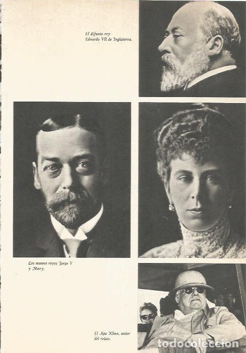 Cartes Postales: LAMINA 24637: Eduardo VII de Inglaterra, los reyes Jorge V y Mary y el Aga Khan - Martin de Piquer