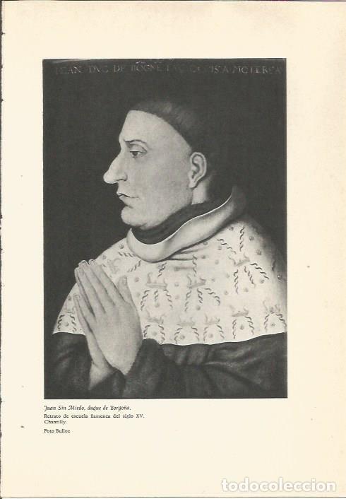 Postales: LAMINA 24725: Juan sin Miedo, duque de Borgo&ntilde;a - Martin de Piquer