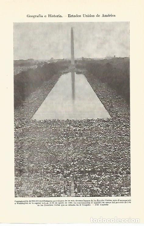 Postales: LAMINA ESPASA 29373: Manifestacion en Washington el 28 agosto de 1963 - Varios