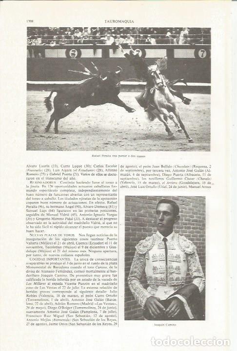 Postais: LAMINA ESPASA 36234: El rejoneador Rafael Peralta y el torero Joaquin Camino - Varios