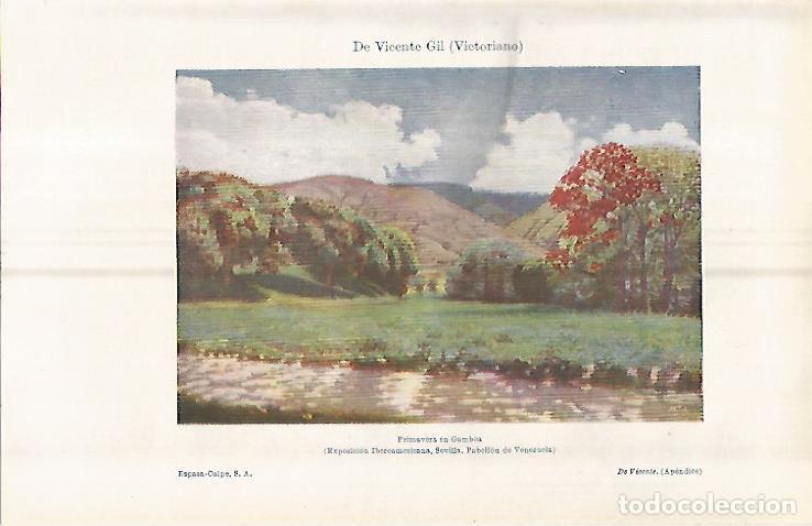 Postales: LAMINA ESPASA 29575: Primavera en Gamboa por V. de Vicente Gil - Varios