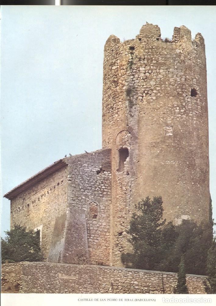 Postkarten: Lamina Castillos de Espa&ntilde;a: Castillo de San Pedro de Ribas (Barcelona) - Varios
