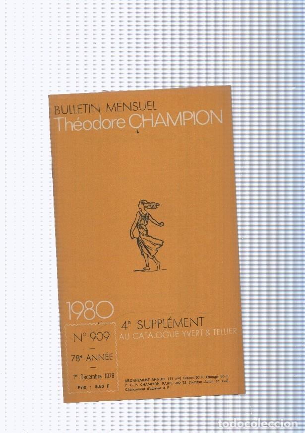 Postcards: Bulletin Mensuel Theodore Champion numero 909 de 1980 - NULL