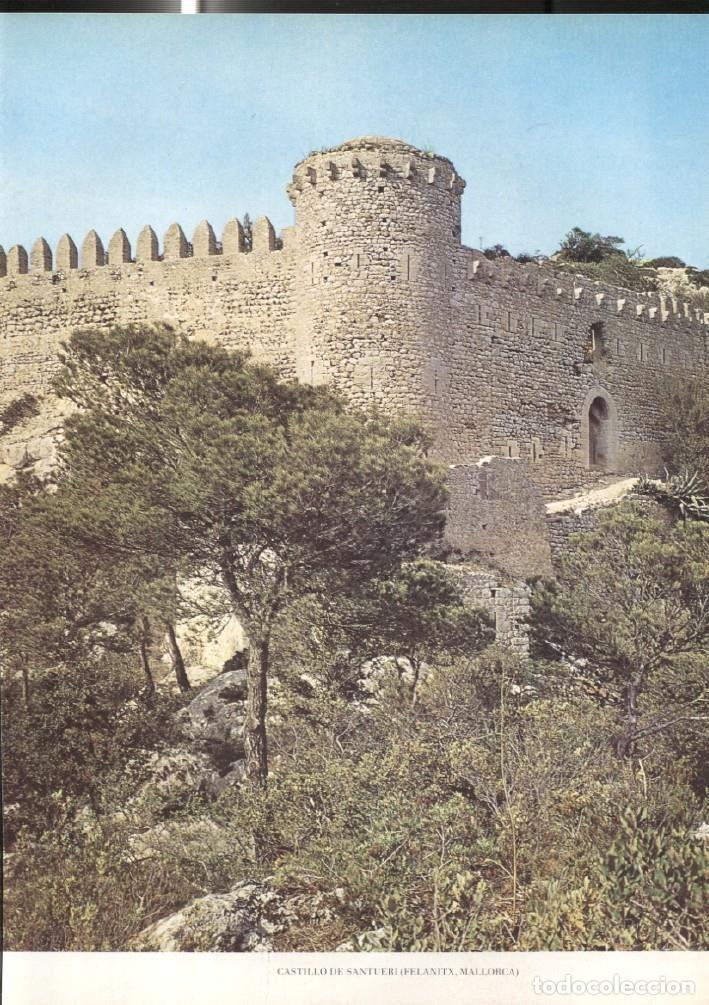 Postales: Lamina Castillos de Espa&ntilde;a: Castillo de Santueri (Felanitx, Mallorca) - Varios