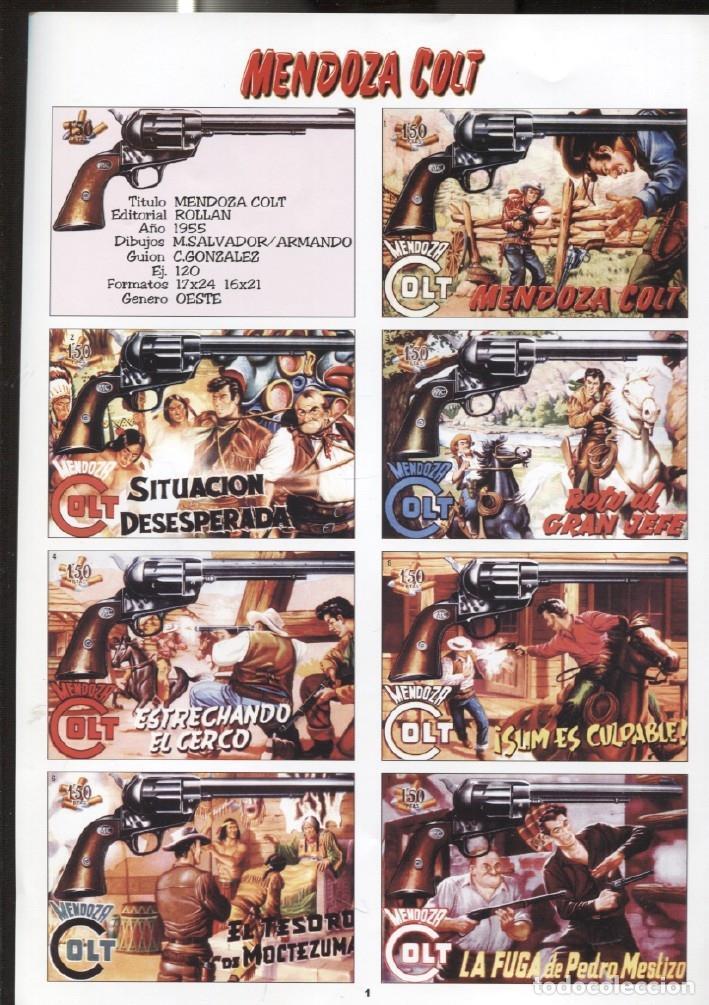 Postcards: DIN 4 con montaje portadas del comic: Mendoza Colt - Varios