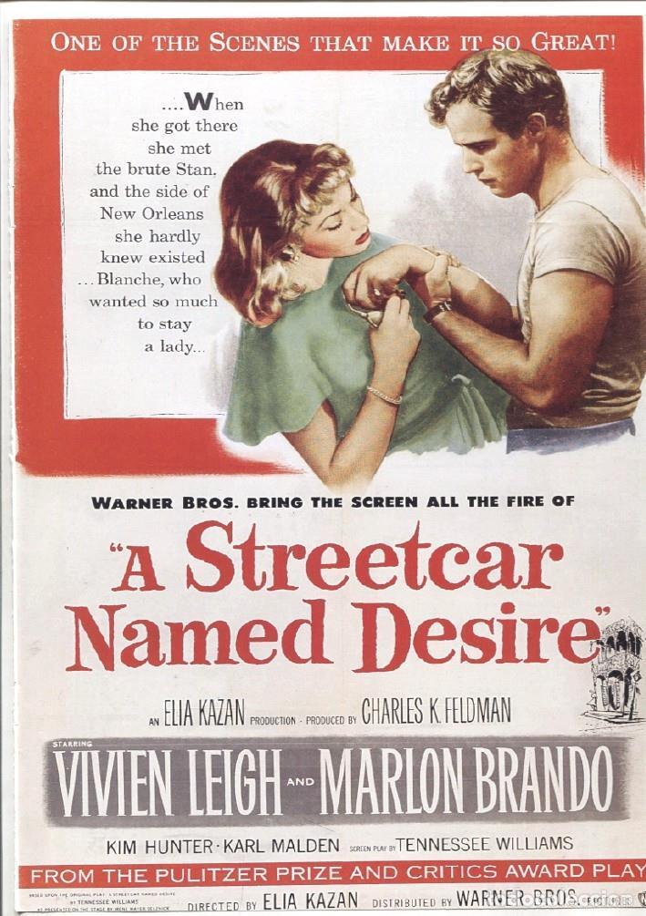 Postcards: Caratula cine: Un tranvia llamado deseo (A streetcar Named Desire) - Varios