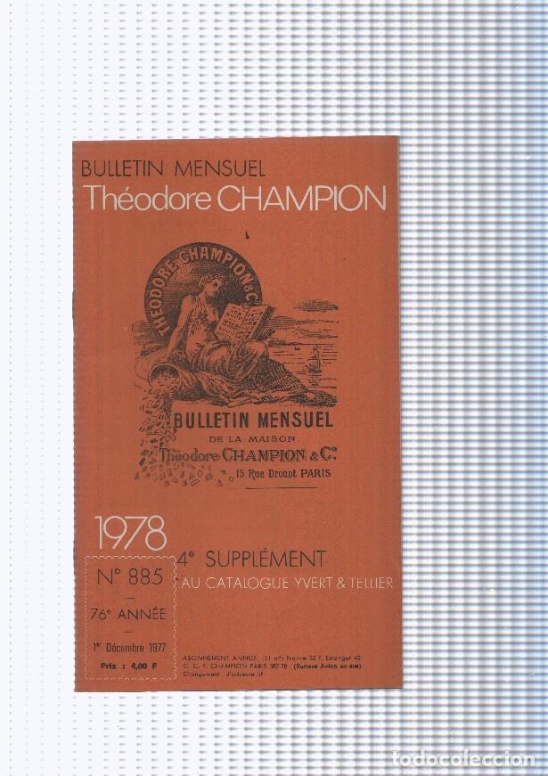 Postcards: Bulletin Mensuel Theodore Champion numero 885 de 1978 - NULL