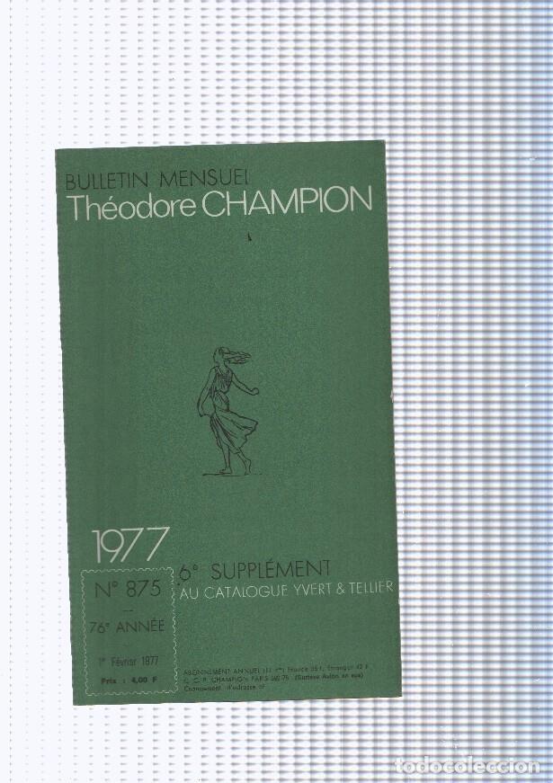 Postcards: Bulletin Mensuel Theodore Champion numero 875 de 1977 - NULL