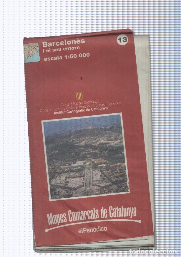 Postkarten: Mapes Comarcals de Catalunya num. 13: Barcelones i el seu entorn - NULL