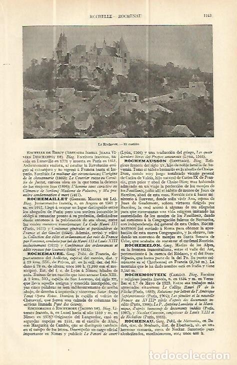 Postales: LAMINA ESPASA 13723: Castillo de La Rochenot Francia - Varios