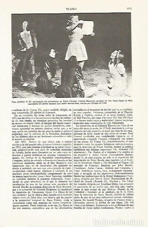 Postales: LAMINA ESPASA 13503: Escena de Las cuatro muchachitas escrita por Picasso - Varios