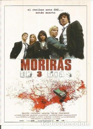 Postales: Miniposter 0583: Moriras en 3 dias - Varios - Foto 1