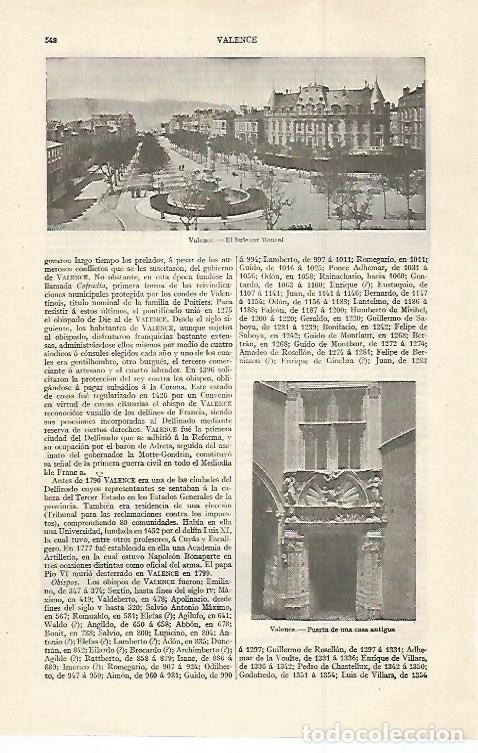 Postais: LAMINA ESPASA 30005: Bulevard Bancel en Valence Francia - Varios