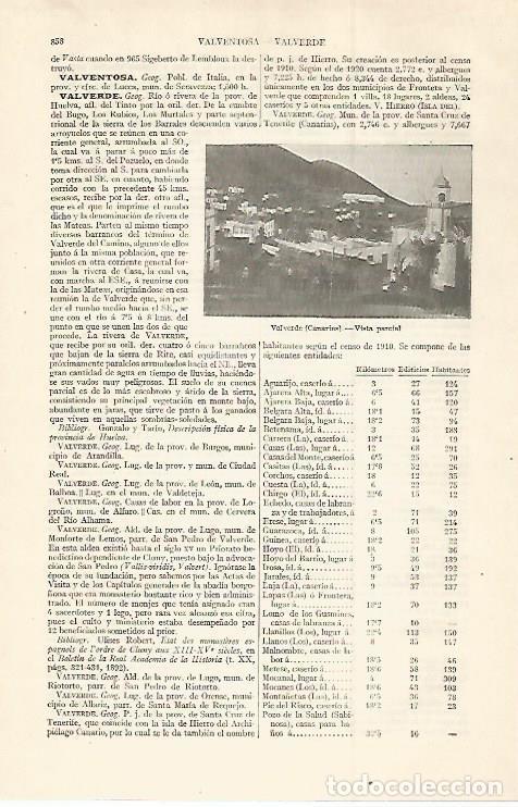 Postais: LAMINA ESPASA 30070: Vista de Valverde Canarias - Varios