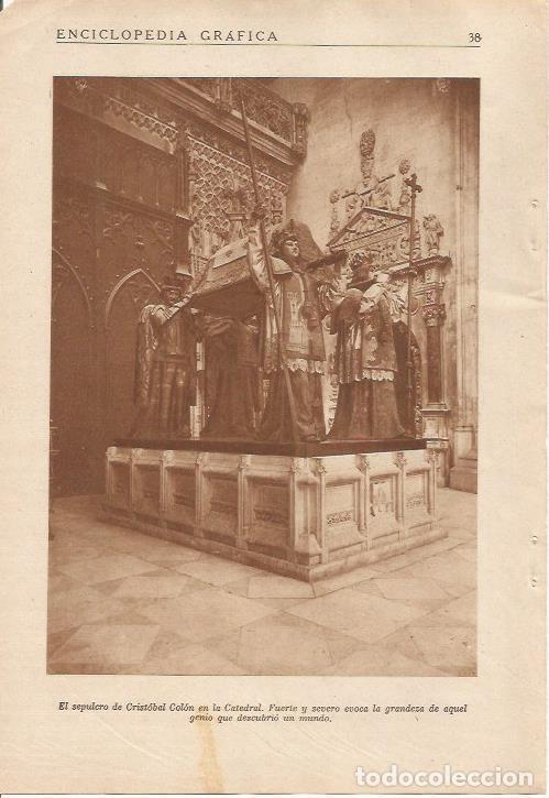 Cartes Postales: LAMINA 25076: Sepulcro de Cristobal Colon - J. Mu&ntilde;oz San Roman