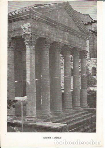 Postales: LAMINA 24964: Templo romano de Vic, Barcelona - Eduardo Junyent