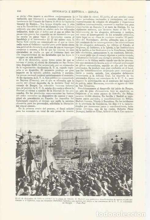 Postkarten: LAMINA ESPASA 36557: Manifestacion en apoyo a Franco en Madrid - Varios