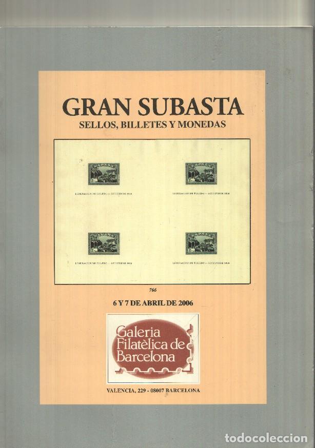 Postkarten: Gran Subasta: Galeria Filatelica de Barcelona 2006, 6 y 7 de abril. Sellos, billetes y monedas.