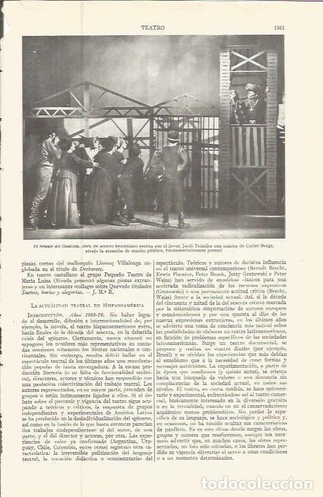 Postales: LAMINA ESPASA 36665: Representacion de El retaule del flautista, de Jordi Teixidor - Varios