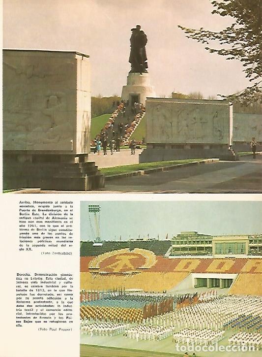 Postkarten: LAMINA 11003: Monumento al soldado sovietico en Berlin y estadio de Leipzig Alemania - Varios