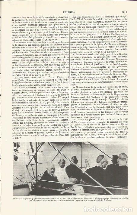 Postales: LAMINA ESPASA 36655: Pablo VI en Ginebra - Varios
