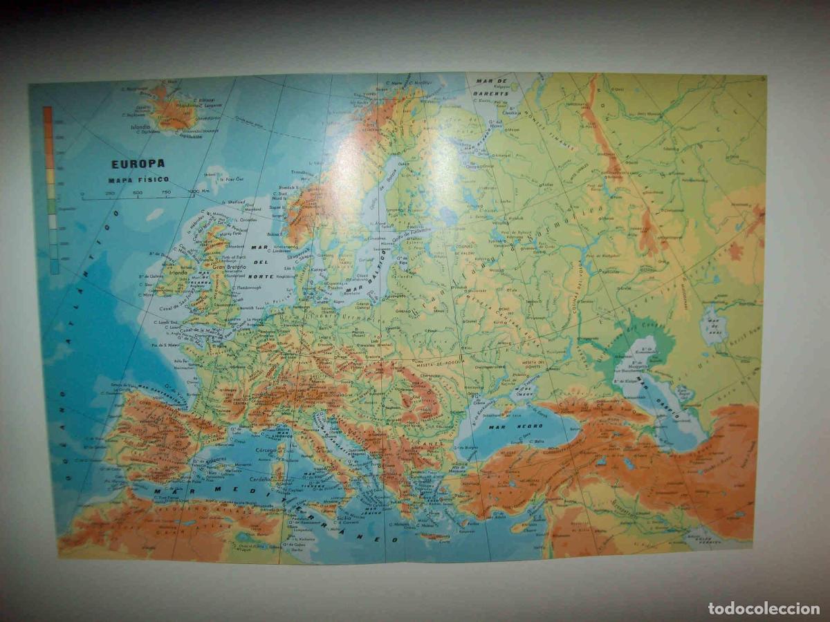 Postkarten: LAMINA 11050: Mapa fisico de Europa - Varios