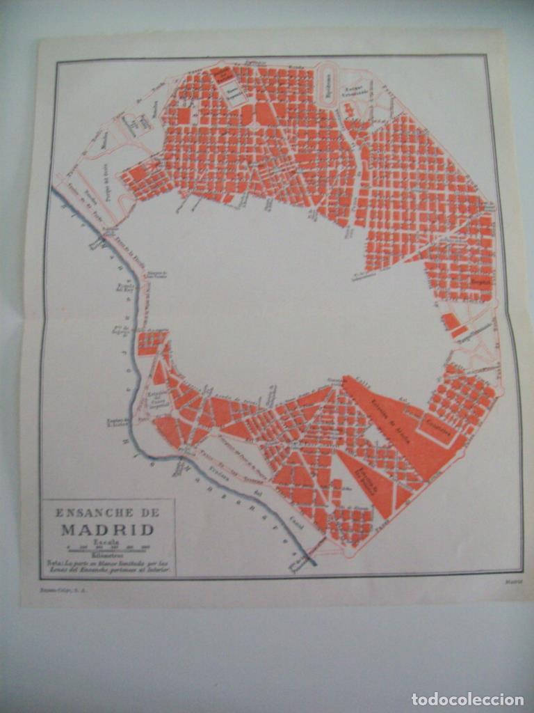 Postais: LAMINA ESPASA 36439: Plano del ensanche de Madrid - Varios