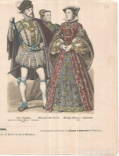 Postcards: LAMINA 11185: Lord Darnley y la reina Maria de Escocia - Braun & Scheneider