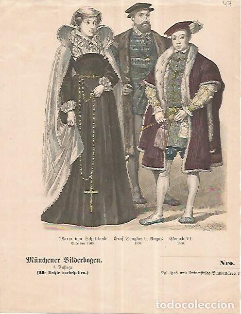 Postcards: LAMINA 11190: Douglas Ungus Eduardo VI y Maria von Echottland - Braun & Scheneider