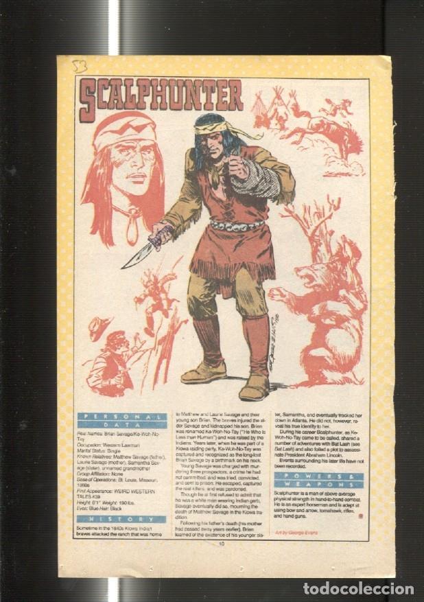 Cartes Postales: Ficha personaje DC Comics numero 053: Scalphunter y Saturn Queen - VARIOS