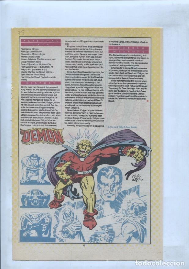 Postcards: Ficha personaje DC Comics numero 075: Demonia y Demon - VARIOS