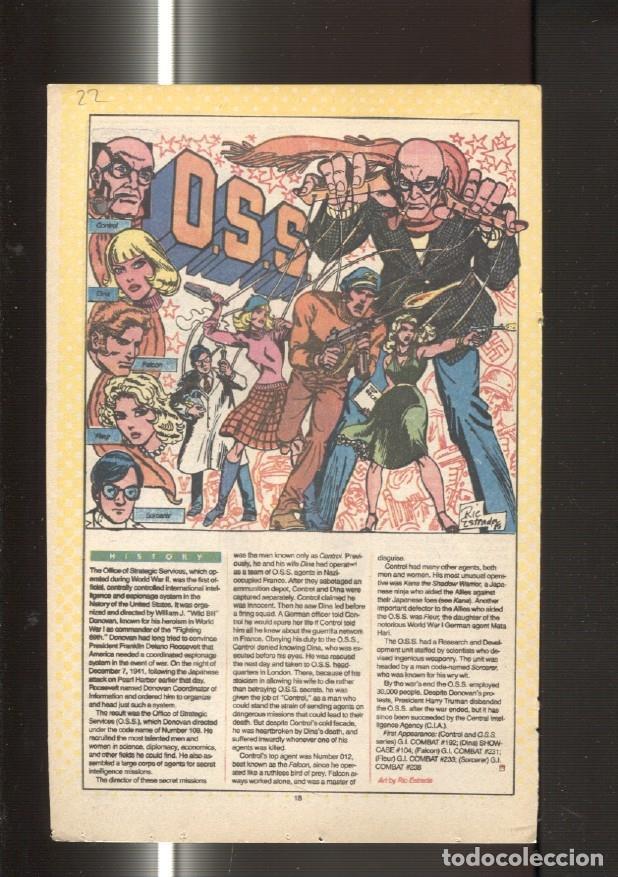 Postcards: Ficha personaje DC Comics numero 022: O.S.S. y Orion - VARIOS