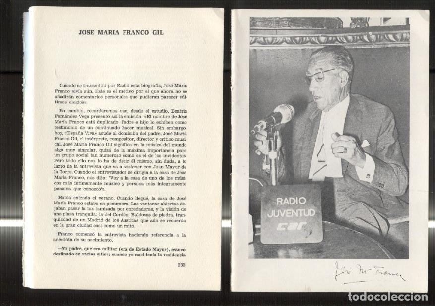 Postcards: Entrevista con Jose Maria Franco Gil: foto + 14 paginas entrevista -