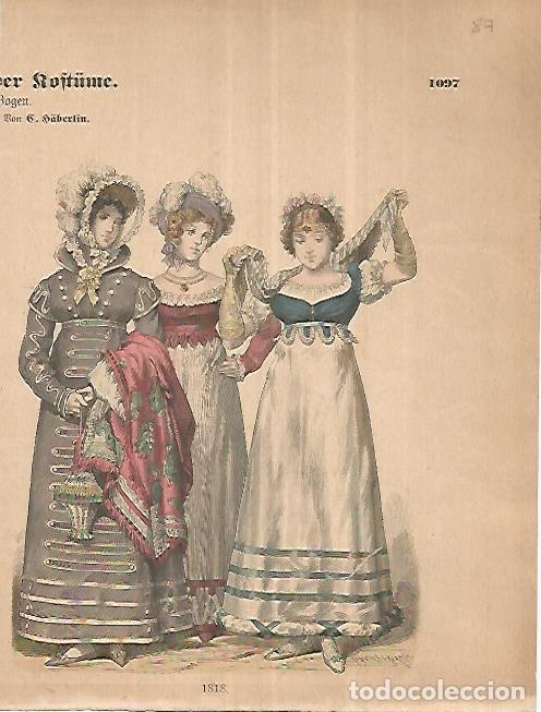 Postcards: LAMINA 11179: Moda de 1818 - Braun & Scheneider