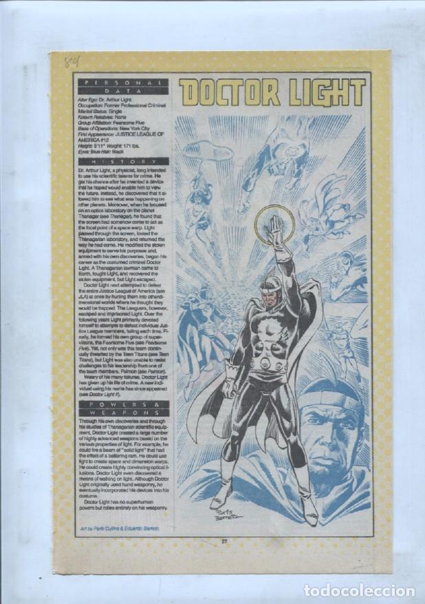 Postcards: Ficha personaje DC Comics numero 084: Doctor Light y Doctor Light - VARIOS
