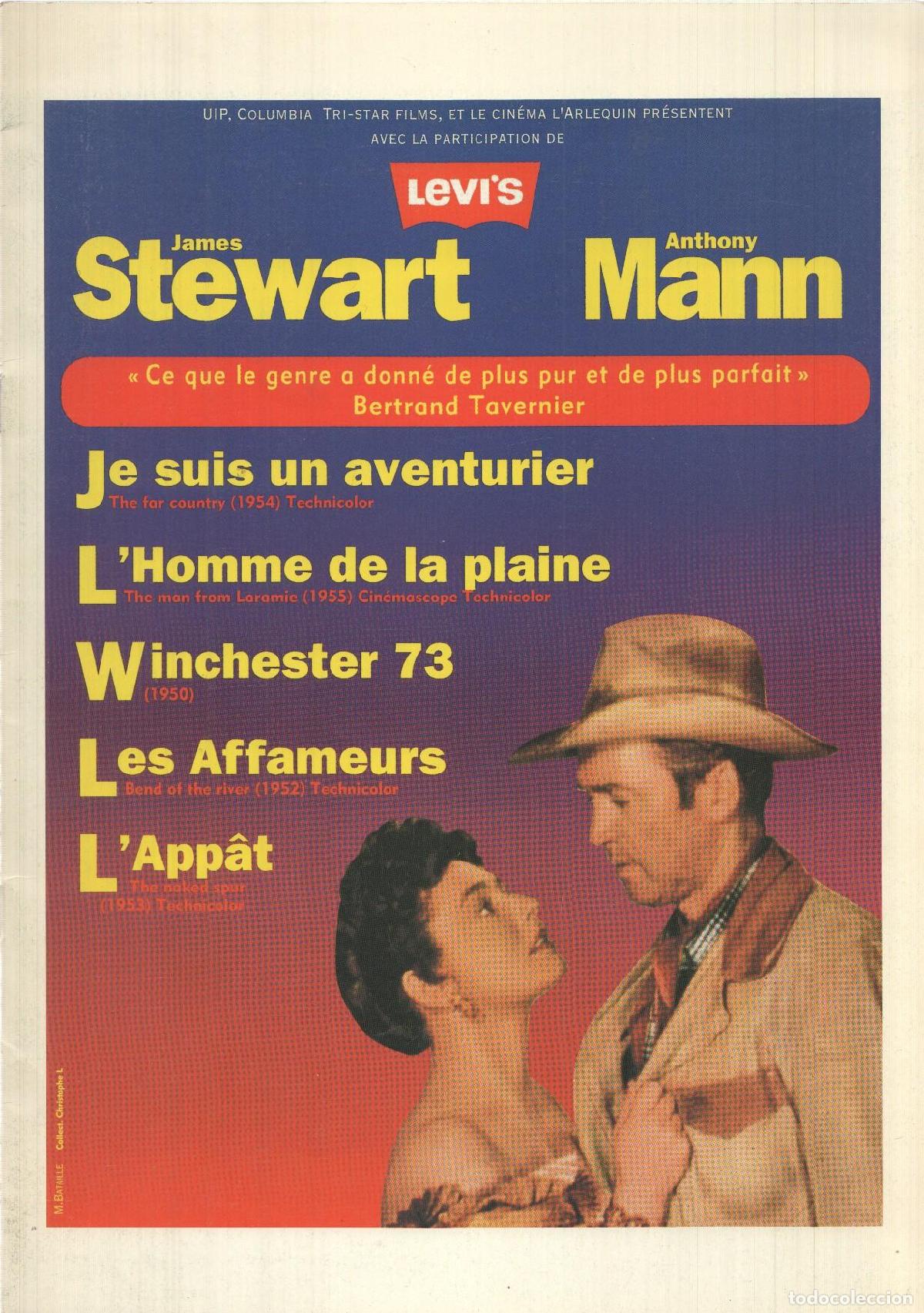 Postcards: folleto: Les grandes etapes du Jean Levis. James Stewart, Anthony Mann - Je suis un aventurier, Les