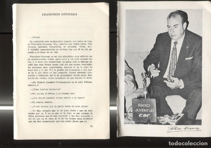 Postcards: Entrevista con Francisco Goyoaga: foto + 12 paginas entrevista -