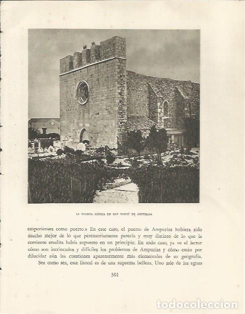 Postkarten: LAMINA 25214: Iglesia gotica de Sant Marti d'Empuries - Josep Pla