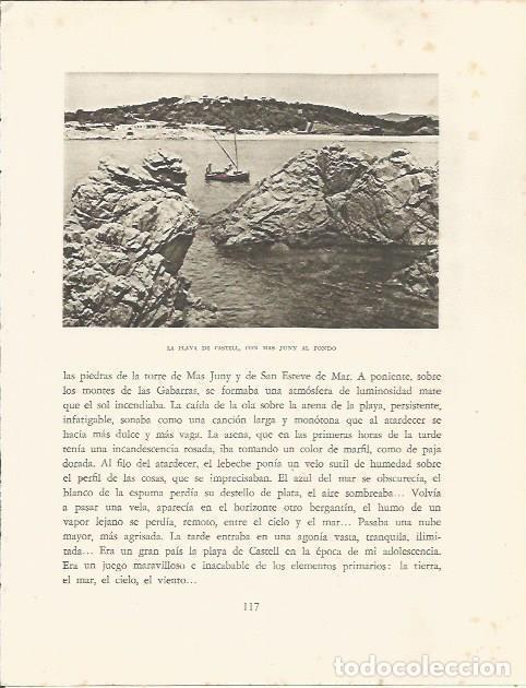 Postkarten: LAMINA 25133: Playa de Castell con Mas Juny al fondo - Josep Pla