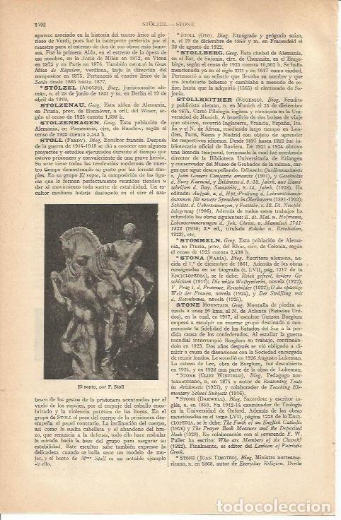 Postales: LAMINA ESPASA 37095: El rapto, por F. Stoll - Varios