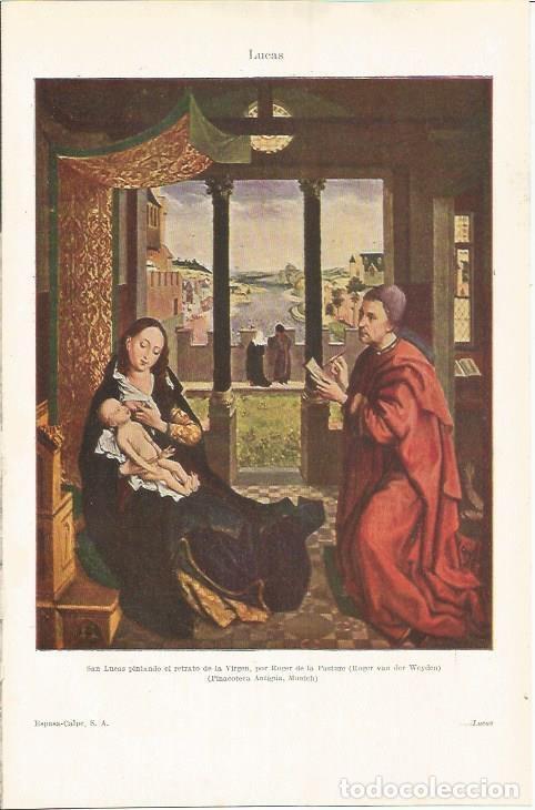 Postkarten: LAMINA ESPASA 37227: San Lucas pintando el retrato de la Virgen, por Roger de la Pasture - Varios