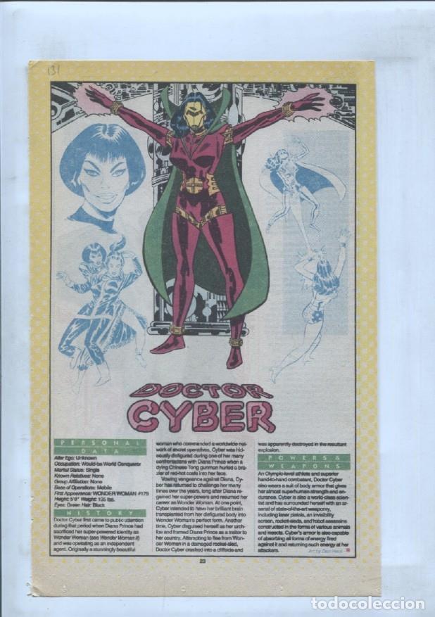 Postales: Ficha personaje DC Comics numero 131: Doctor Cyber y Doctor Destiny - VARIOS