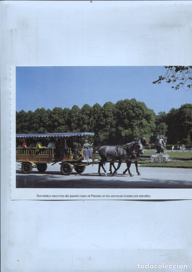 Cartes Postales: lamina souvenir del palacio Herrenchiemsee: Carroza y vista general del palacio - VARIOS