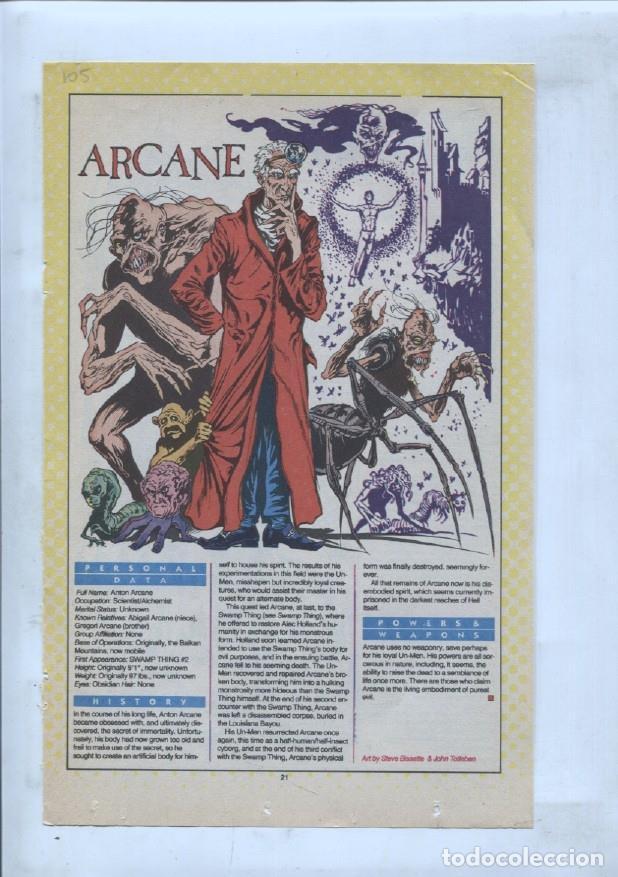 Cartes Postales: Ficha personaje DC Comics numero 105: Arcane y Arion lord of Atlantis - VARIOS