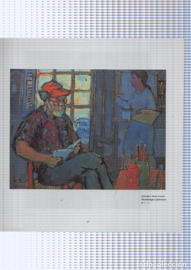 Postcards: Teresa Llacer pagina 149/150: L'artista i elseu model Homenatge a Sanvisens + Autoretrat - NULL