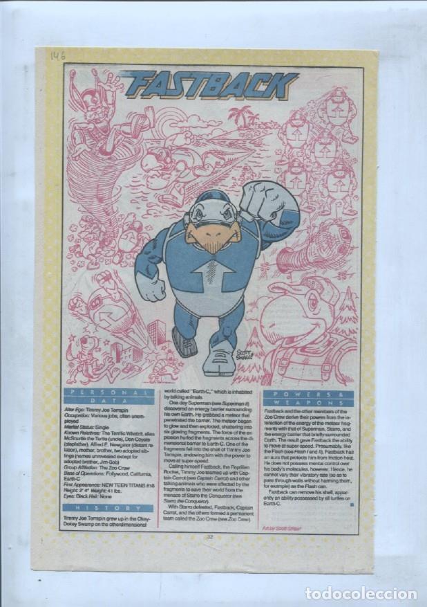 Postcards: Ficha personaje DC Comics numero 146: Fastback + The Fadeaway Man - VARIOS
