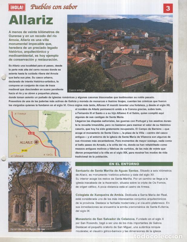 Postcards: Guia HOLA de pueblos con sabor, ficha 03: Allariz - Varios